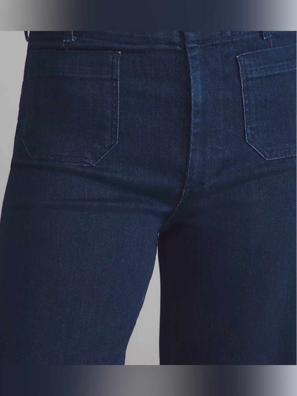 Anthropologie Maeve Colette Crop High-Rise Wide Leg Jeans, Dark Blue, Women’s 26 - Picture 14 of 16